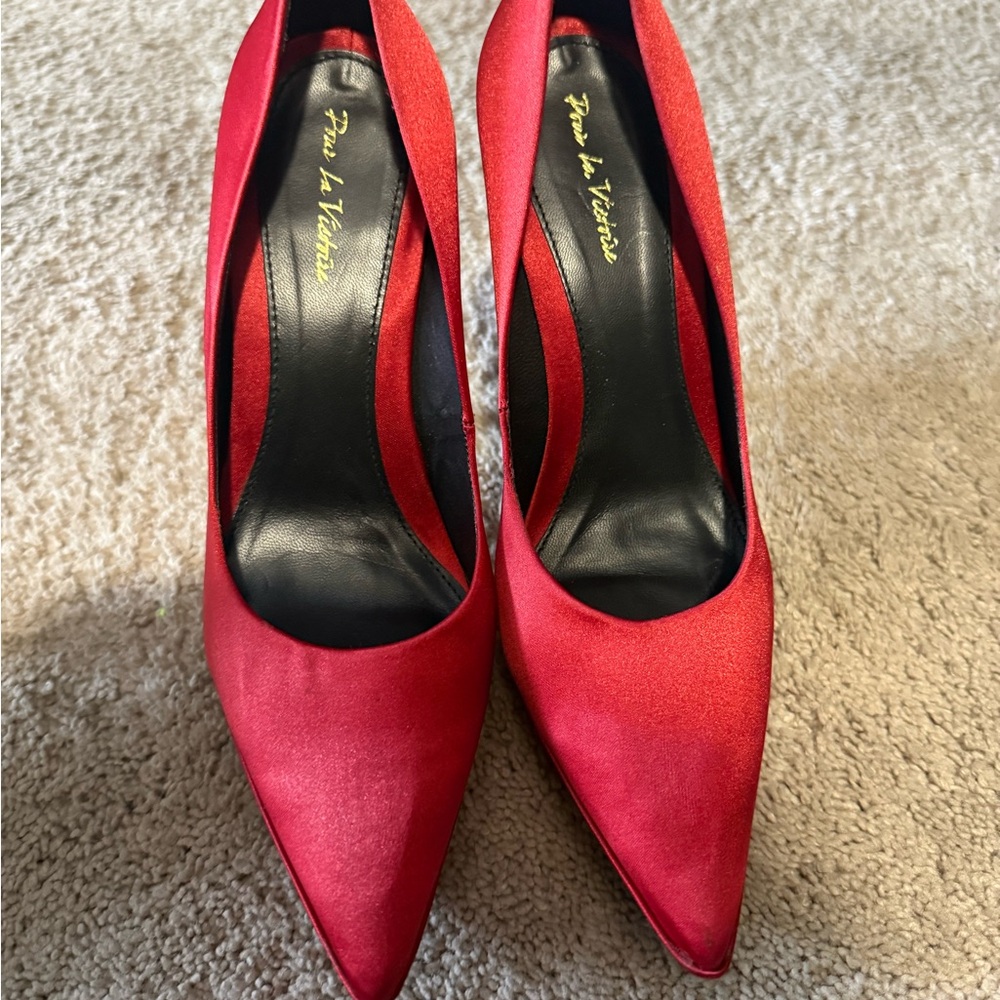 Pour La Victoire Red Stiletto Heels